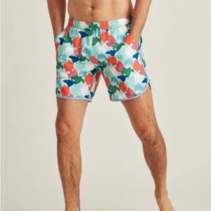 XXL Bonobos men’s swim trunks bathing suit shorts pockets floral 2XL throwback